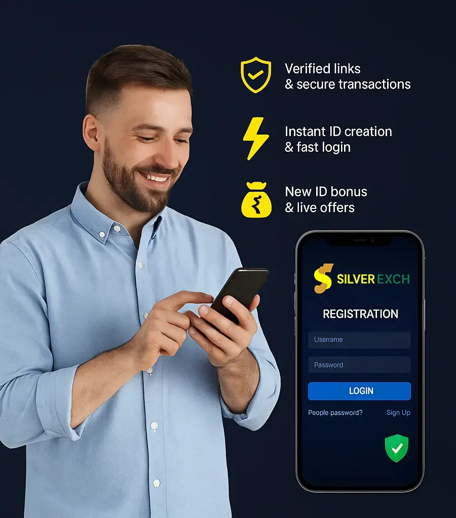 User registering for SilverExch on mobile