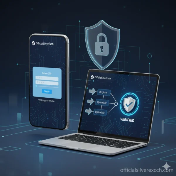 SilverExch verification flow diagram showing KYC and OTP validation 2025 
