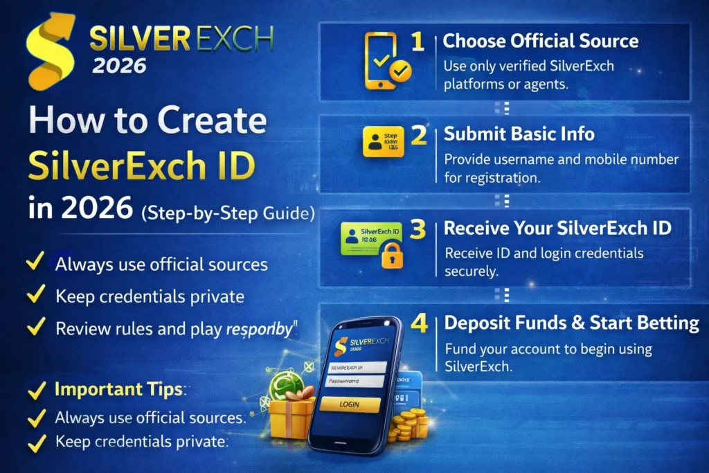 How to create SilverExch ID in 2026 step-by-step guide with official SilverExch logo