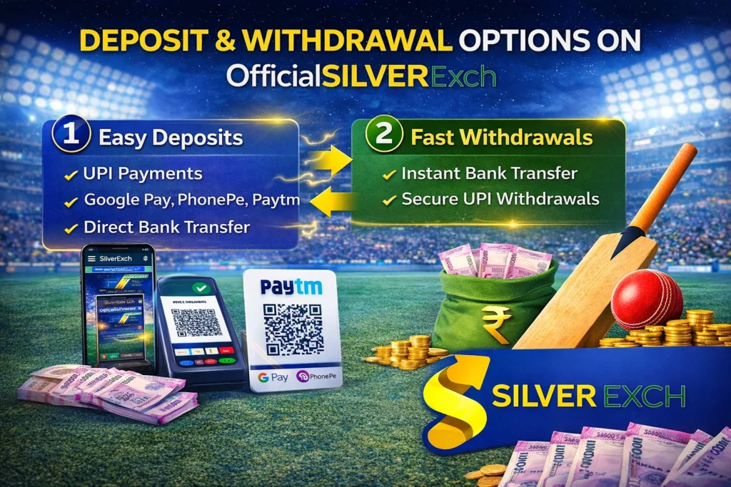 Deposit and withdrawal options on OfficialSilverExch