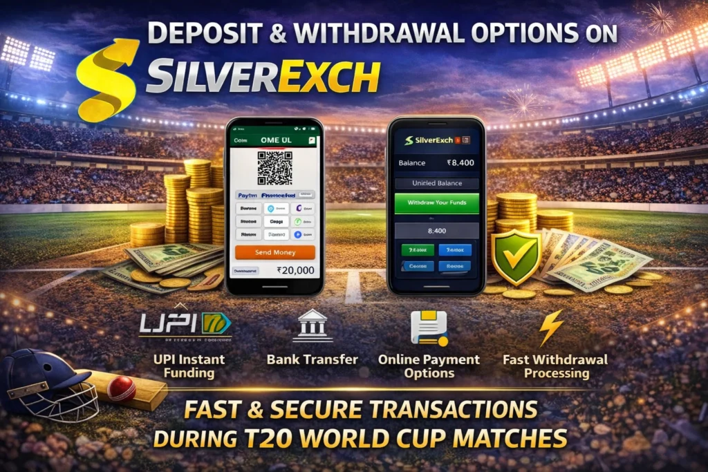 Deposit and withdrawal options on SilverExch for T20 World Cup cricket betting