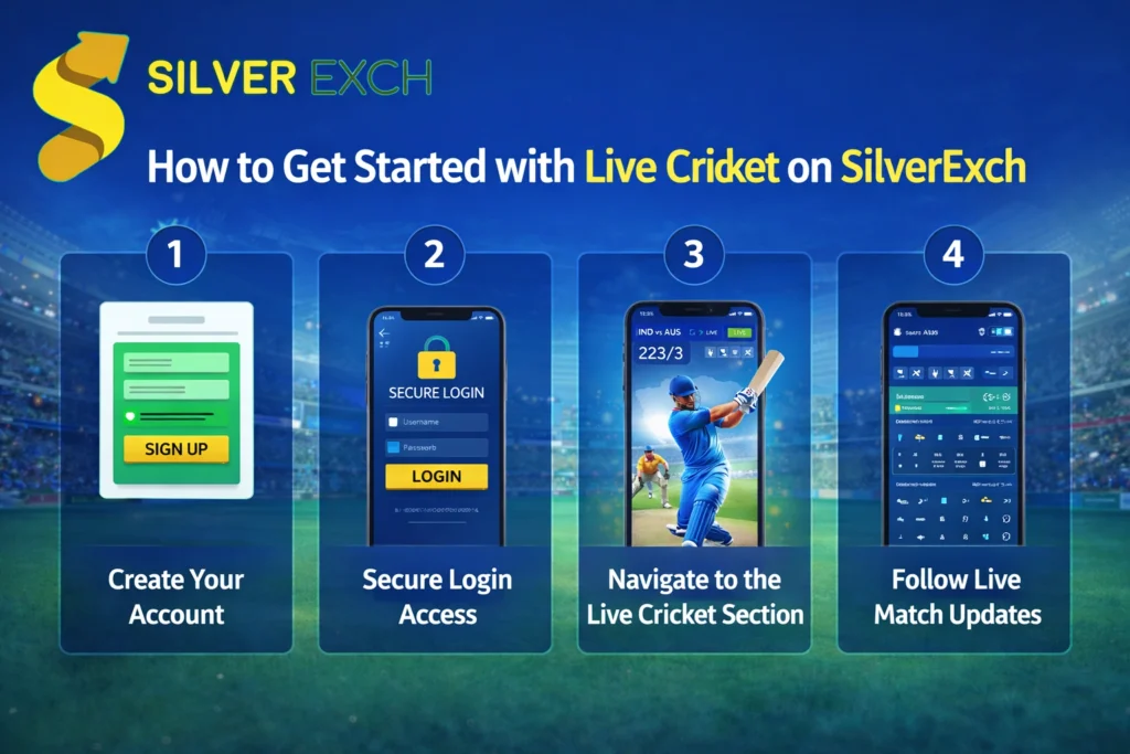 Step-by-step guide to start live cricket online on SilverExch platform
